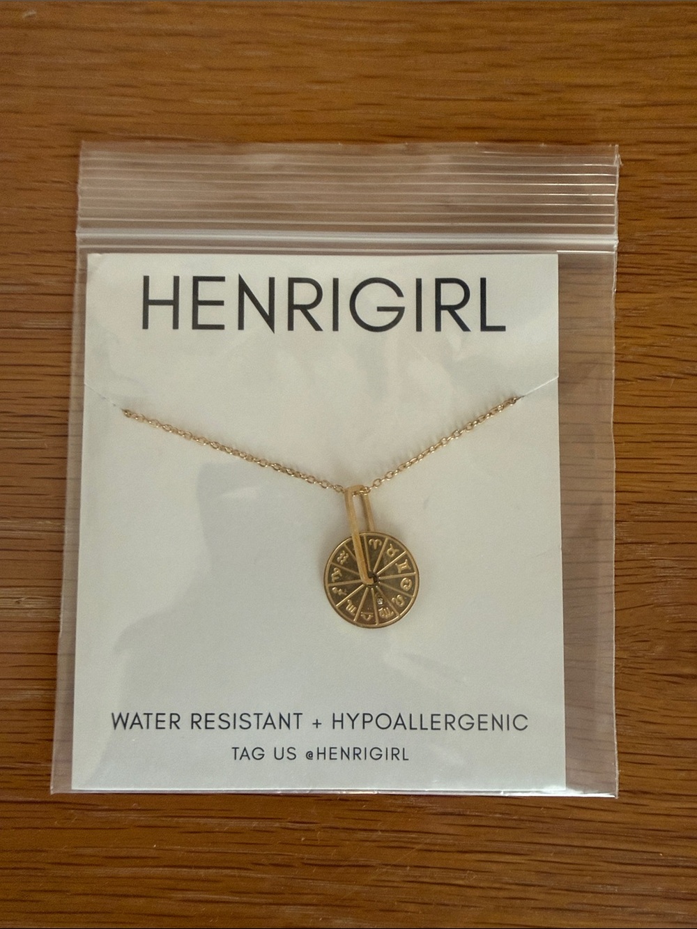 HenriGirl Gold Zodiac Wheel Necklace - Gold Pendant